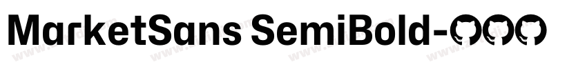 MarketSans SemiBold字体转换
